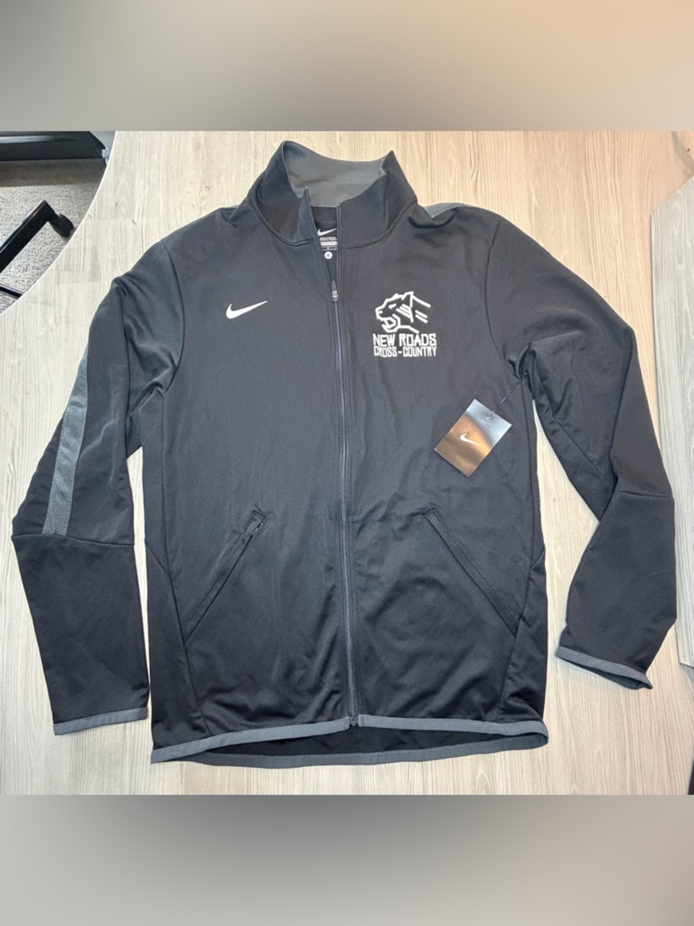 NWT Nike Dri-FIT Full Zip Track Jacket Black Small - New Roads Cross-Country